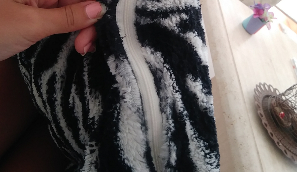 Fleece Zebra Print Body Pillow - Picture 4 of 5